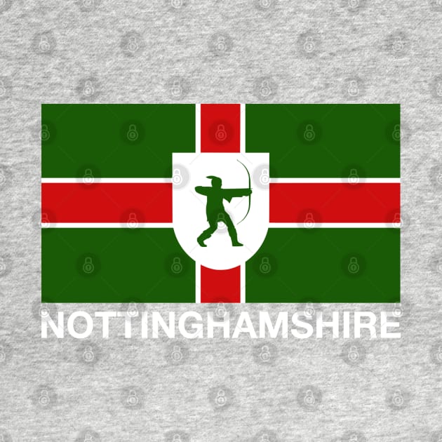 Nottinghamshire County Flag - England by CityNoir